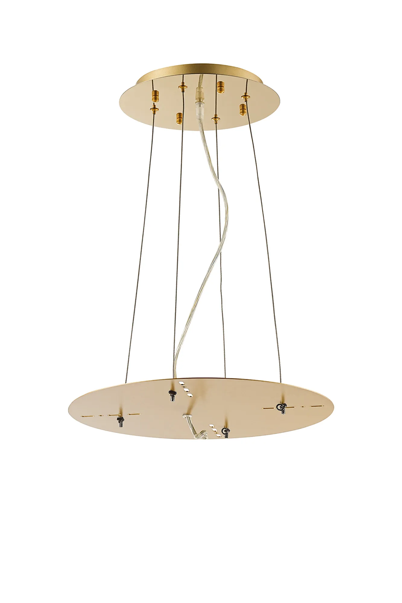 D0719  Lowan 390mm 3m 3m Suspension Plate (Max Load 20kg) French Gold, Painted Gold